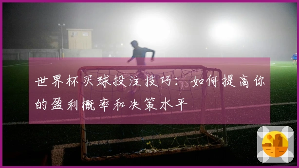 世界杯买球投注技巧：如何提高你的盈利概率和决策水平